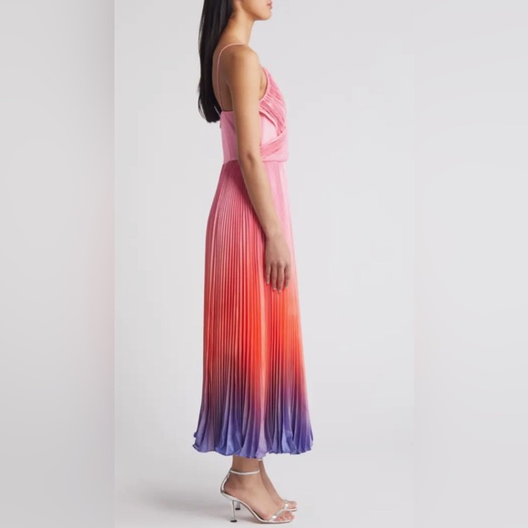 Hutch Fiji Plissé Faux Wrap Fit & Flare Dress - Picture 5 of 7